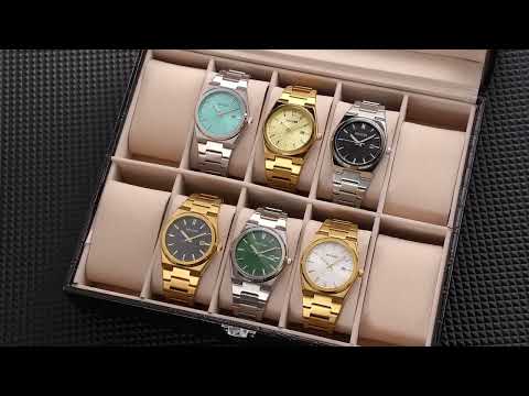 MEGIR Luxury Business Watches for Men Stainless Steel Strap Waterproof Calendar Male Quartz Wristwatch Clock Reloj Hombre 1086-13