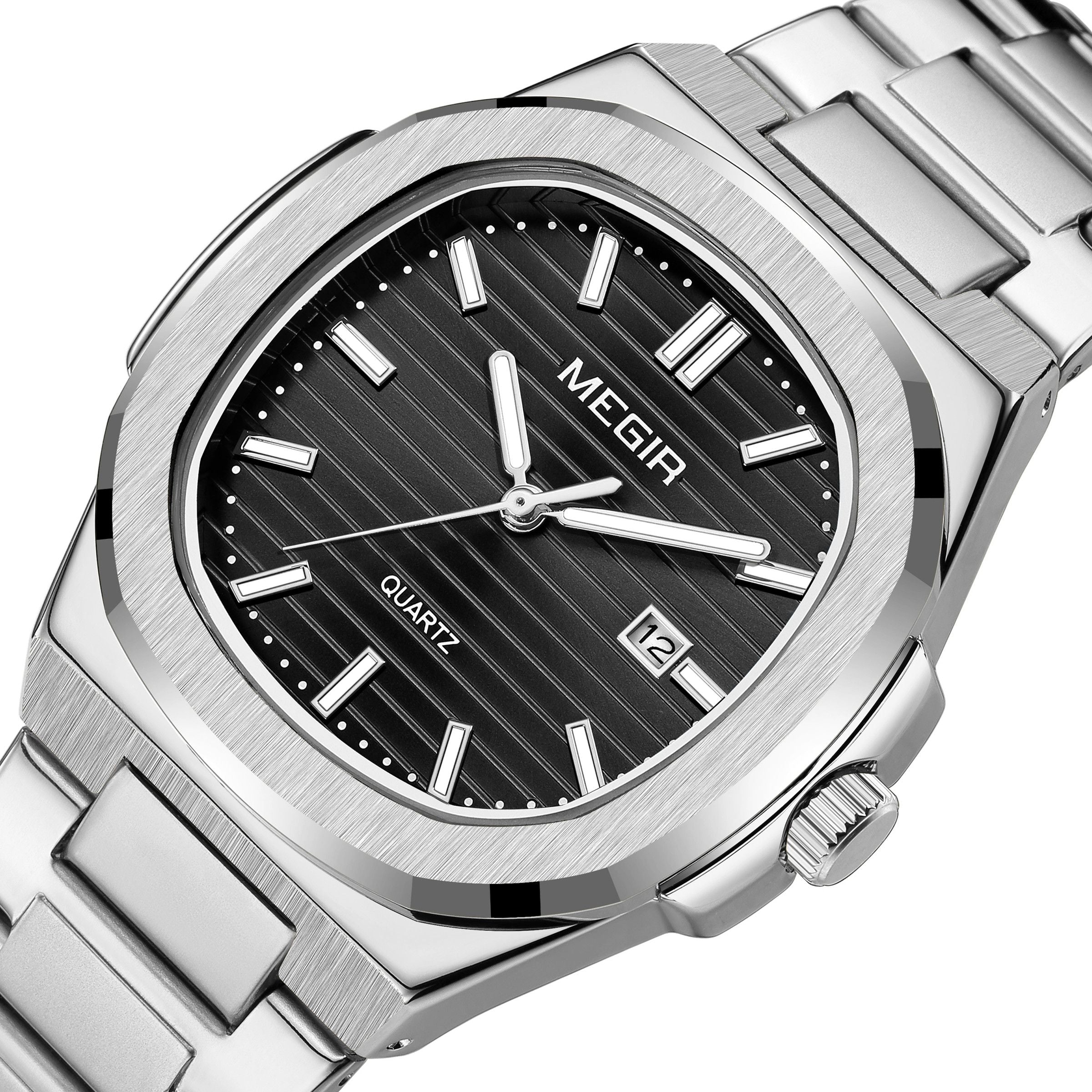 MEGIR Luxury Brand Men Business Watches Waterproof Male Clock Stainless Steel Luminous Quartz Sports Wristwatch Montre Femme 1084-9