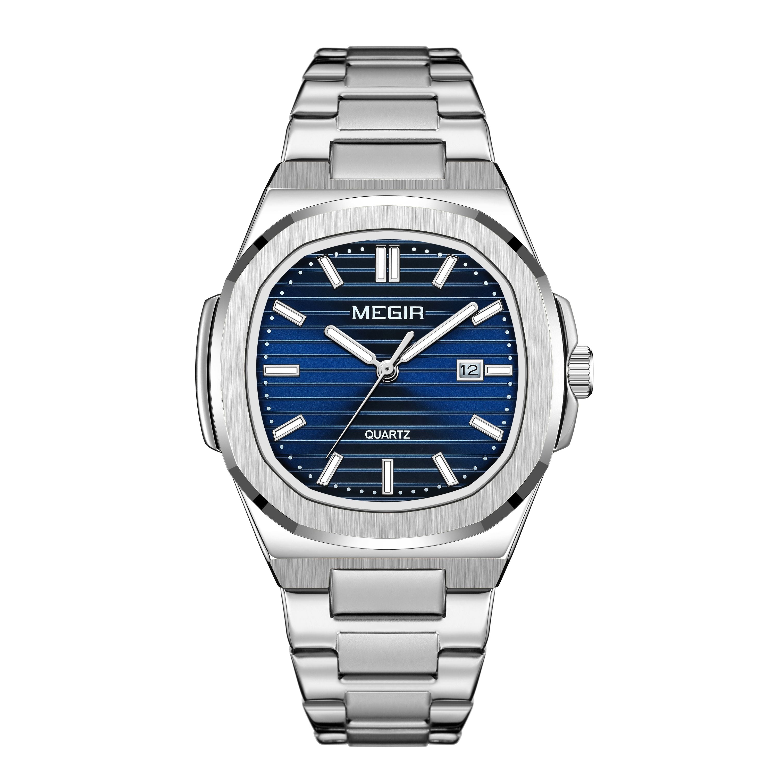 MEGIR Luxury Brand Men Business Watches Waterproof Male Clock Stainless Steel Luminous Quartz Sports Wristwatch Montre Femme 1084-7