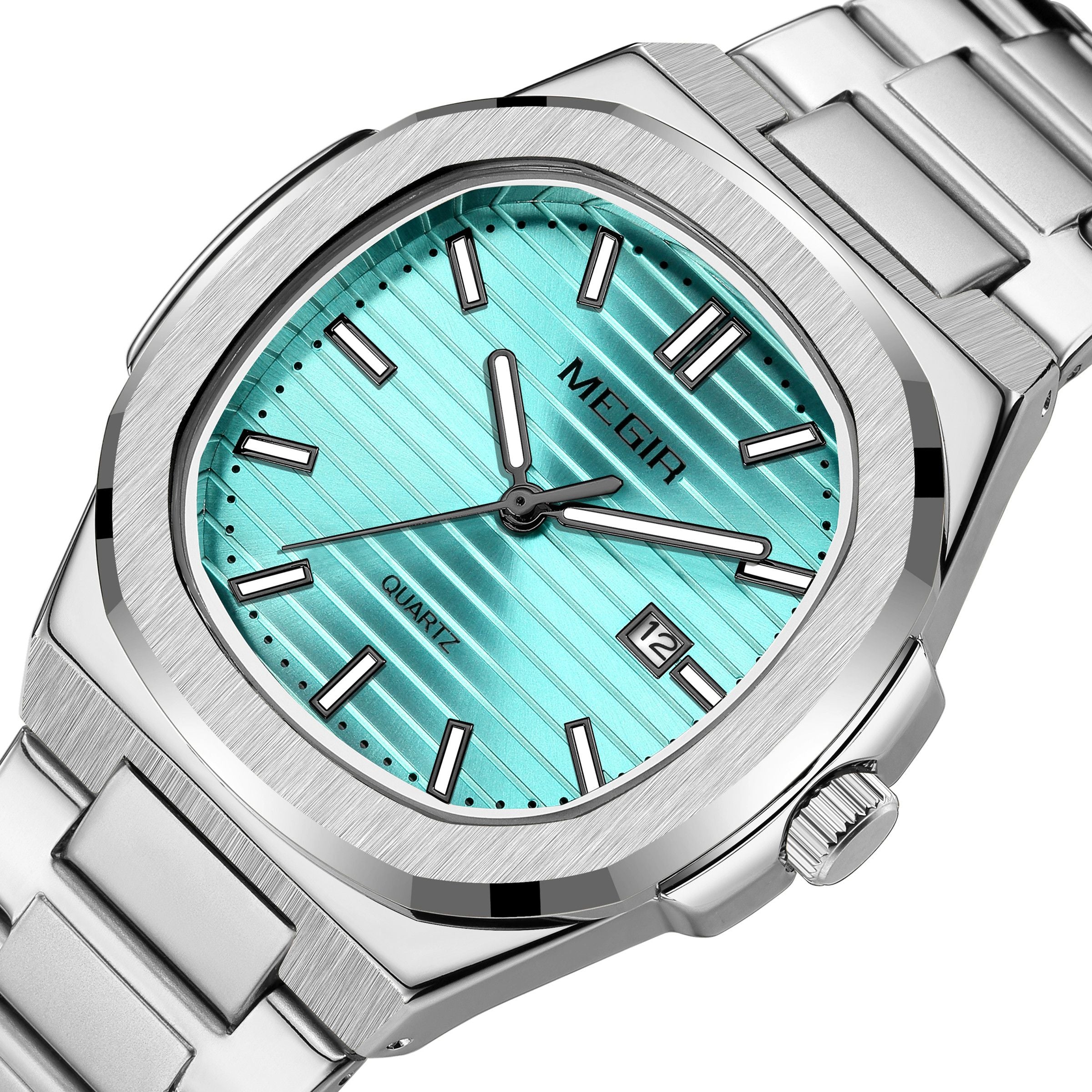 MEGIR Luxury Brand Men Business Watches Waterproof Male Clock Stainless Steel Luminous Quartz Sports Wristwatch Montre Femme 1084-11