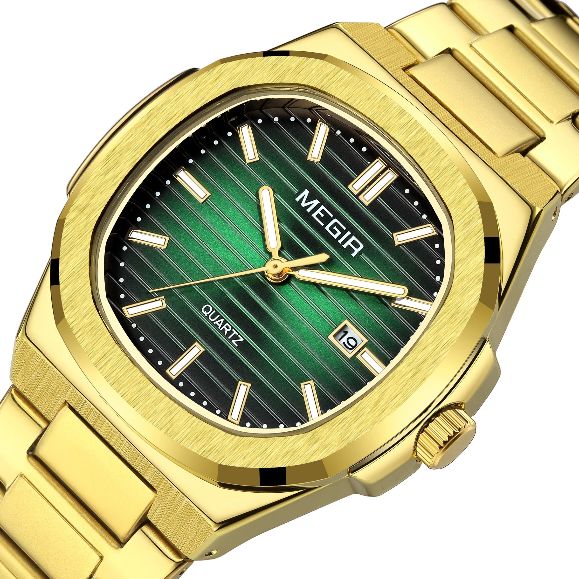 MEGIR Luxury Brand Men Business Watches Waterproof Male Clock Stainless Steel Luminous Quartz Sports Wristwatch Montre Femme 1084-12