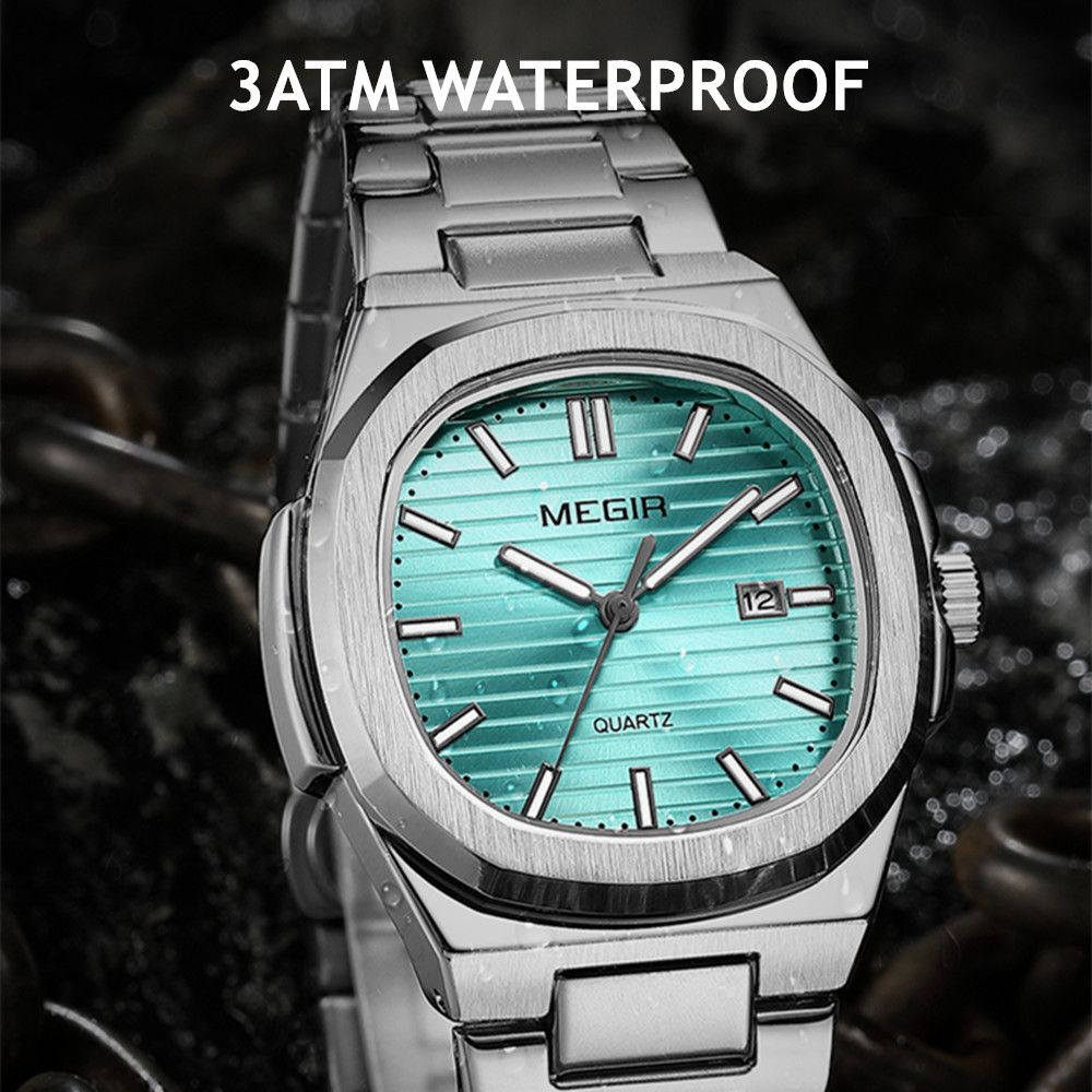 MEGIR Luxury Brand Men Business Watches Waterproof Male Clock Stainless Steel Luminous Quartz Sports Wristwatch Montre Femme 1084-6