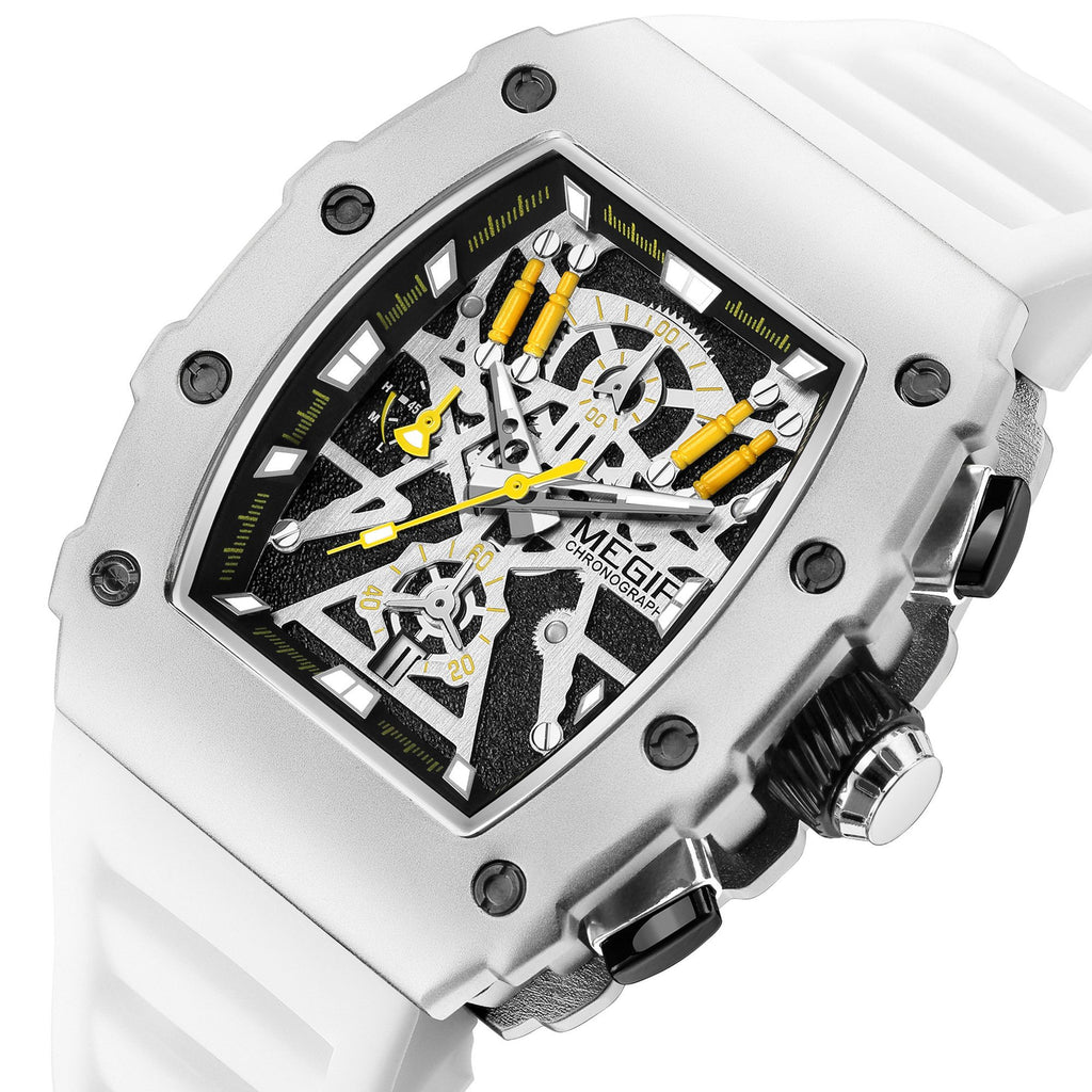 MEGIR Luxury Outdoor Sport Wristwatch for Men Silicone Waterproof Watches Quartz Military Watch Male Clock Chronograph 2218-16