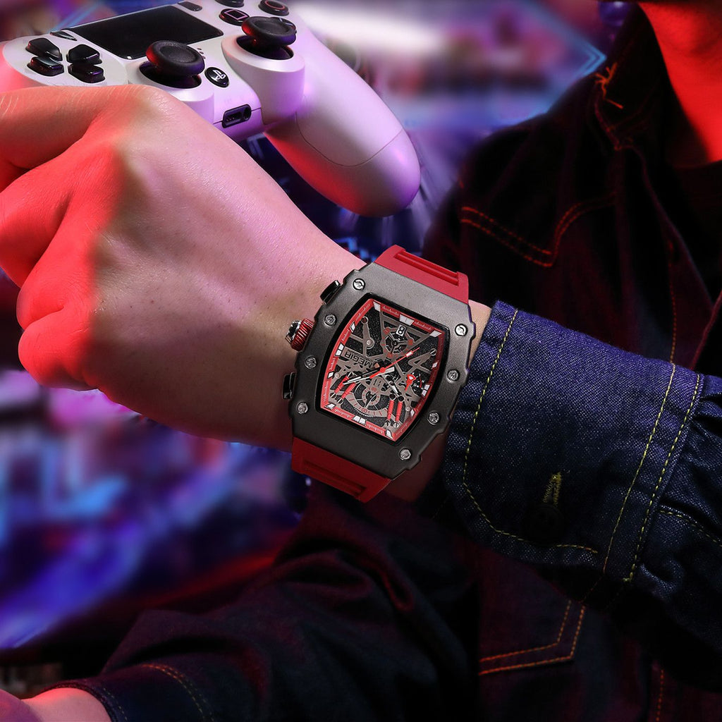 MEGIR Luxury Outdoor Sport Wristwatch for Men Silicone Waterproof Watches Quartz Military Watch Male Clock Chronograph 2218-4