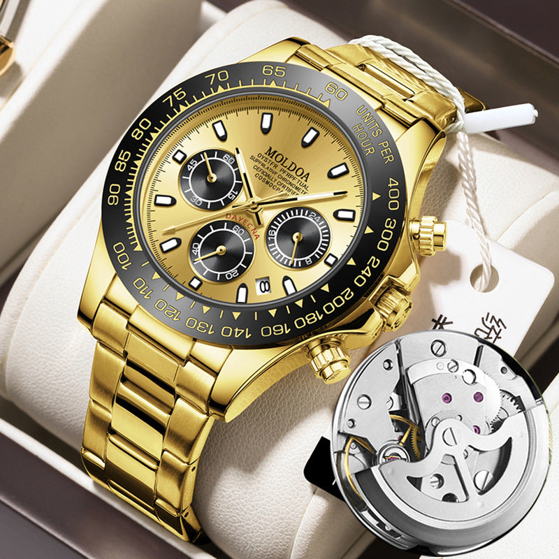 Foreign Trade Hot-Selling Daytona Men's Watch, Fully Automatic Watch, Luminous, Waterproof, Multi-Function Chronograph Watch, Men's Quartz Watch