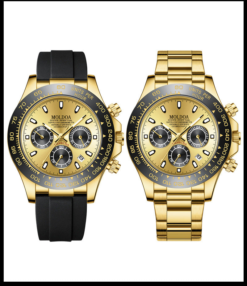 Foreign Trade Hot-Selling Daytona Men's Watch, Fully Automatic Watch, Luminous, Waterproof, Multi-Function Chronograph Watch, Men's Quartz Watch