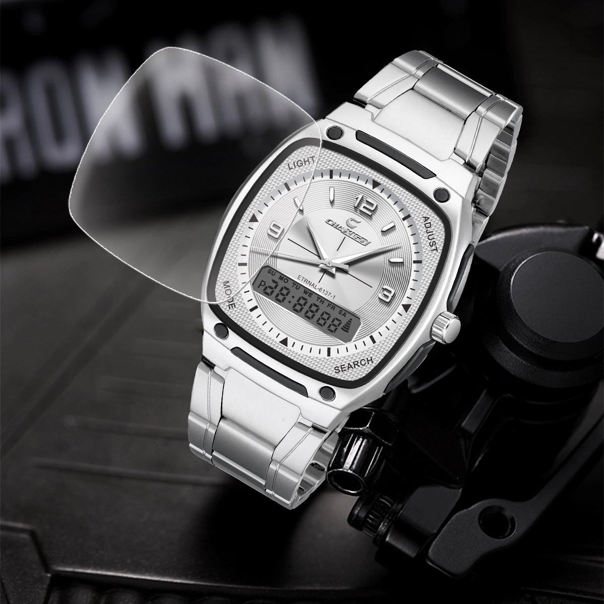CHAXIGO fashion men's watch luminous waterproof alloy men's square electronic watch a generation of hair
