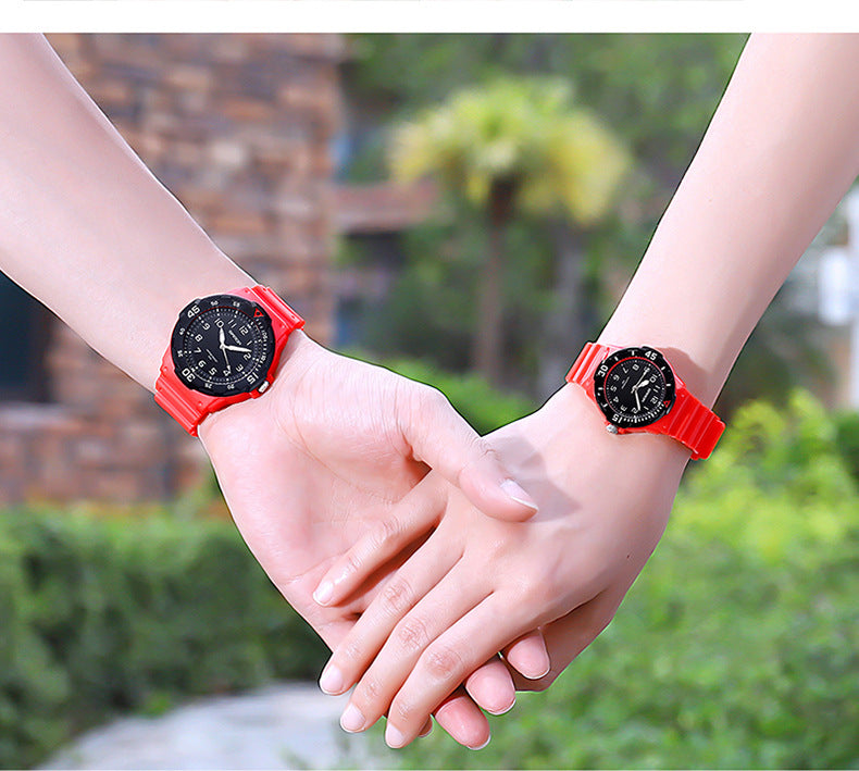 Sanda Watch Fashion All-match Small Fresh Men's and Women's Couple Watch Middle School Students' Simple Waterproof Luminous Quartz Watch