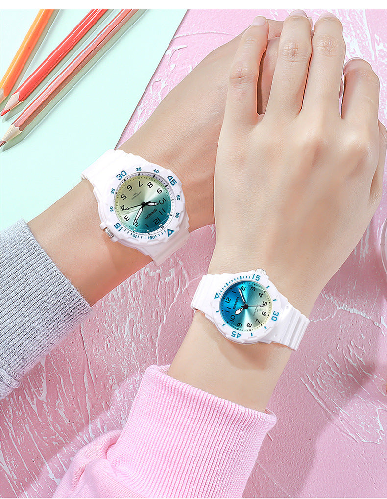 Sanda Watch Fashion All-match Small Fresh Men's and Women's Couple Watch Middle School Students' Simple Waterproof Luminous Quartz Watch