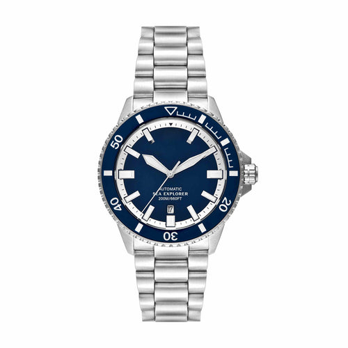 2025 New Original Imported Automatic Mechanical NI Watch Ocean Explorer Stainless Steel Deep Sea Blue Men's Watch
