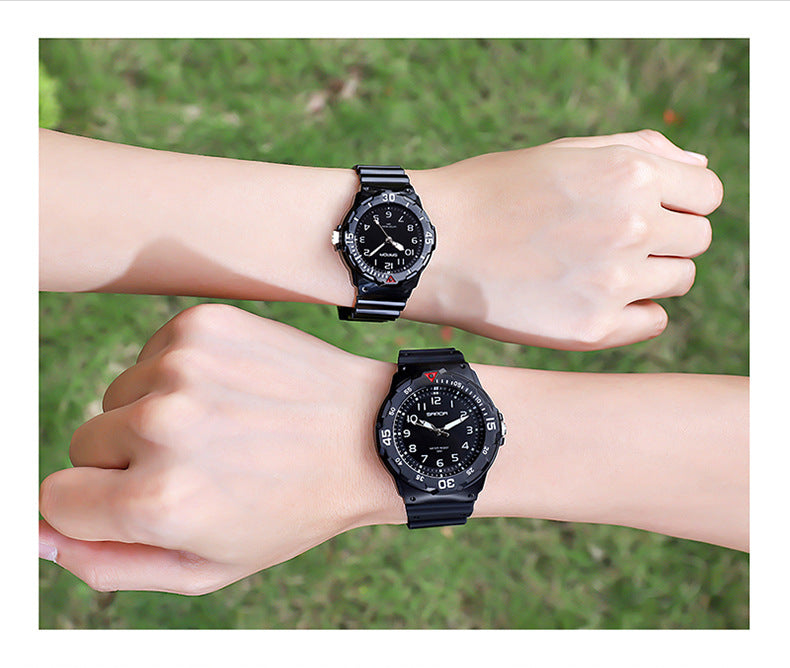Sanda Watch Fashion All-match Small Fresh Men's and Women's Couple Watch Middle School Students' Simple Waterproof Luminous Quartz Watch