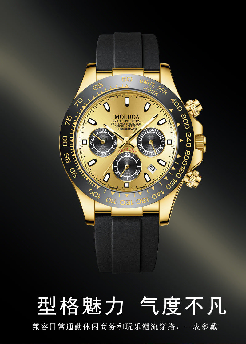 Foreign Trade Hot-Selling Daytona Men's Watch, Fully Automatic Watch, Luminous, Waterproof, Multi-Function Chronograph Watch, Men's Quartz Watch