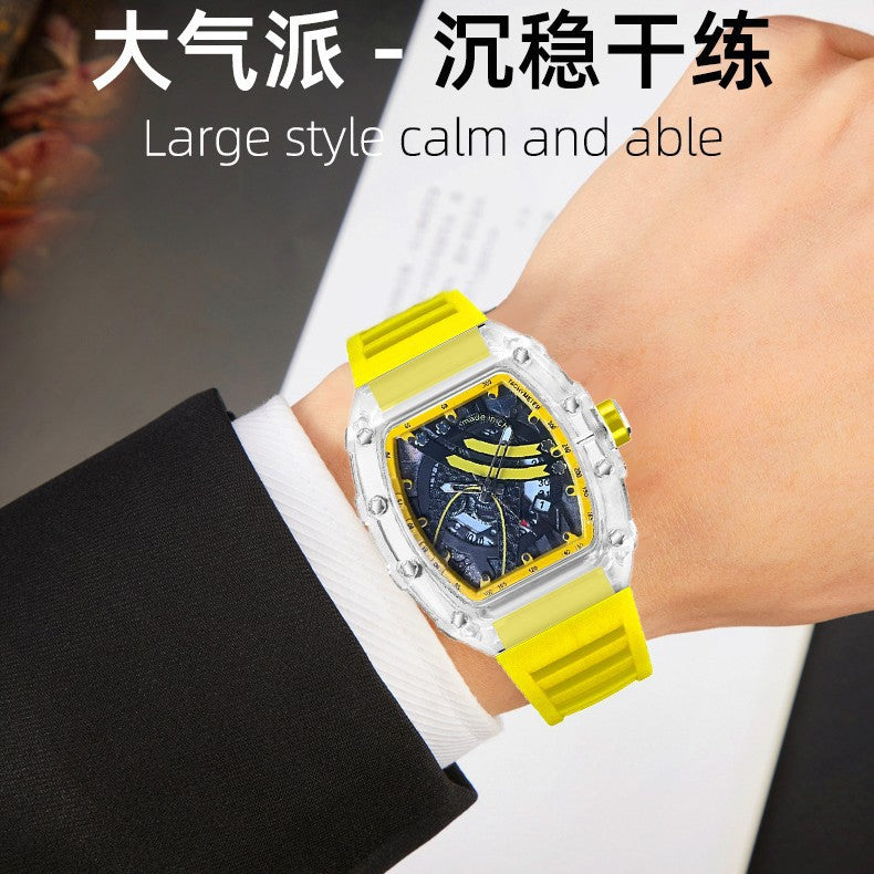 Zido's New Richard Men's Gift Barrel-Shaped Casual Youth High-End Fashion Handsome Trendyy Watch