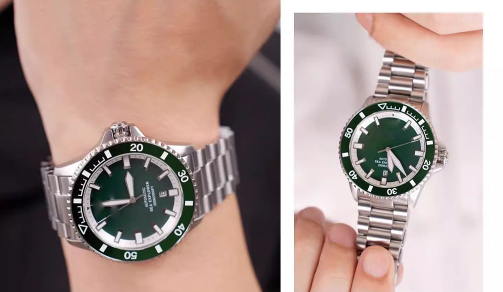 2025 New Original Imported Automatic Mechanical NI Watch Ocean Explorer Stainless Steel Deep Sea Blue Men's Watch
