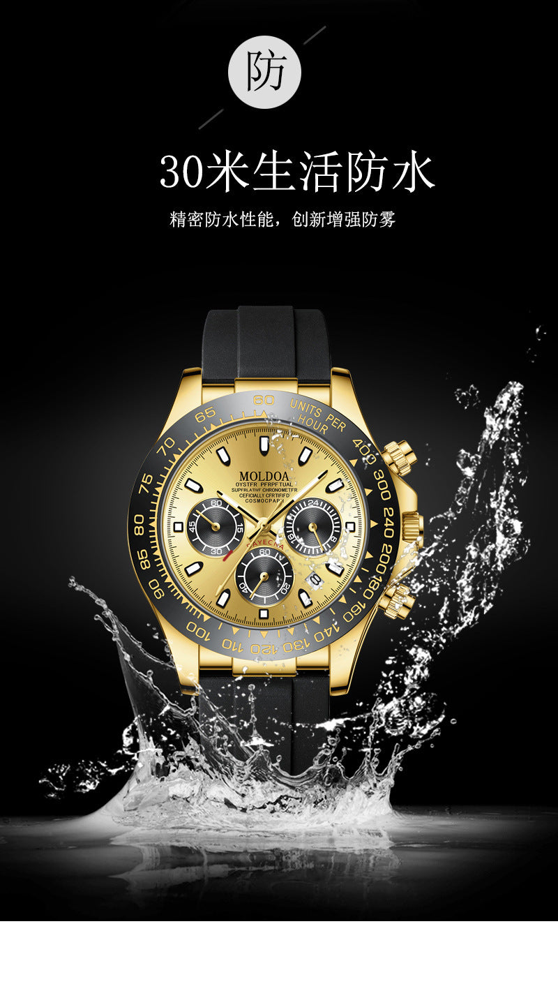Foreign Trade Hot-Selling Daytona Men's Watch, Fully Automatic Watch, Luminous, Waterproof, Multi-Function Chronograph Watch, Men's Quartz Watch