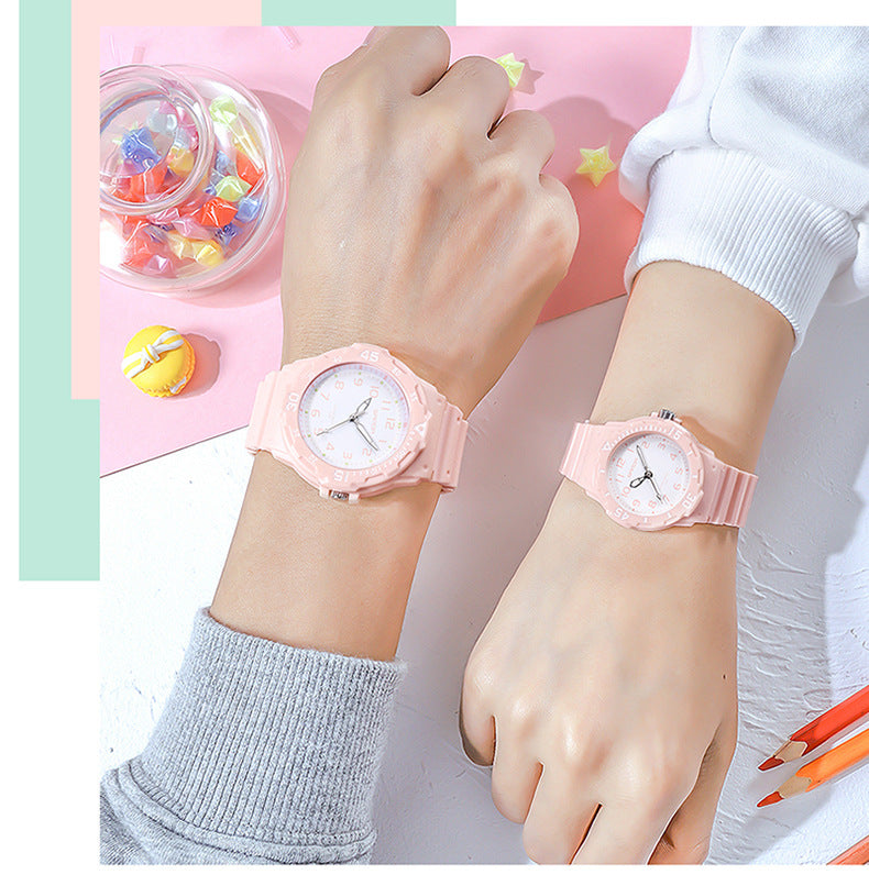 Sanda Watch Fashion All-match Small Fresh Men's and Women's Couple Watch Middle School Students' Simple Waterproof Luminous Quartz Watch