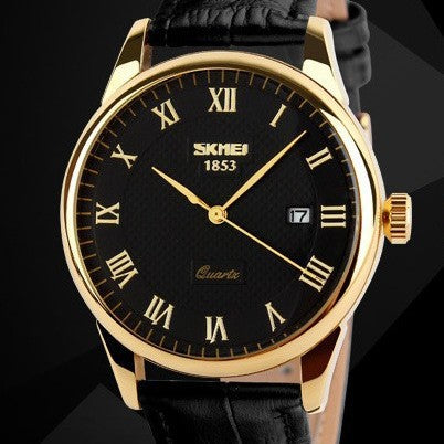 Time beauty skmei classic retro casual business temperament calendar watch men and women couples waterproof watch wholesale