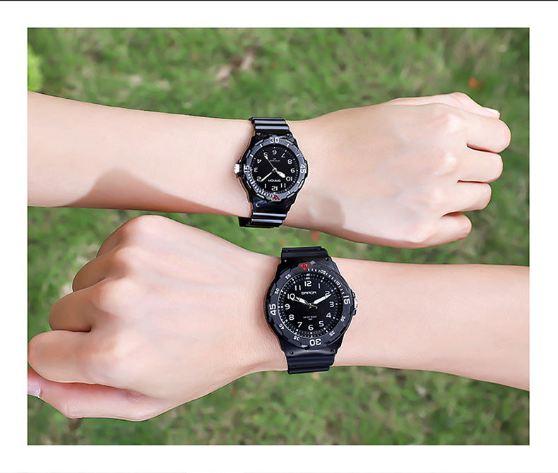 Sanda Watch Fashion All-match Small Fresh Men's and Women's Couple Watch Middle School Students' Simple Waterproof Luminous Quartz Watch