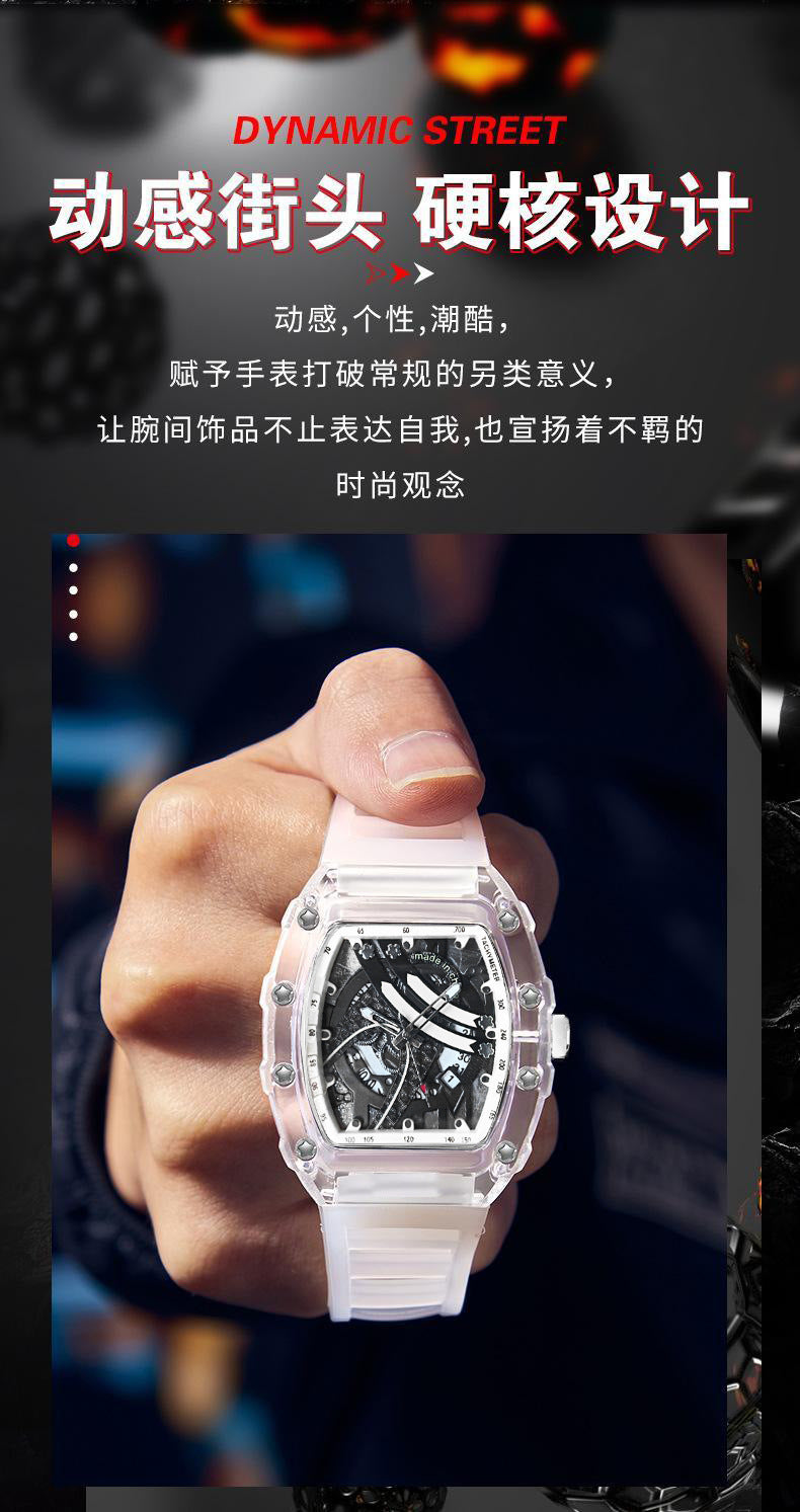 Zido's New Richard Men's Gift Barrel-Shaped Casual Youth High-End Fashion Handsome Trendyy Watch