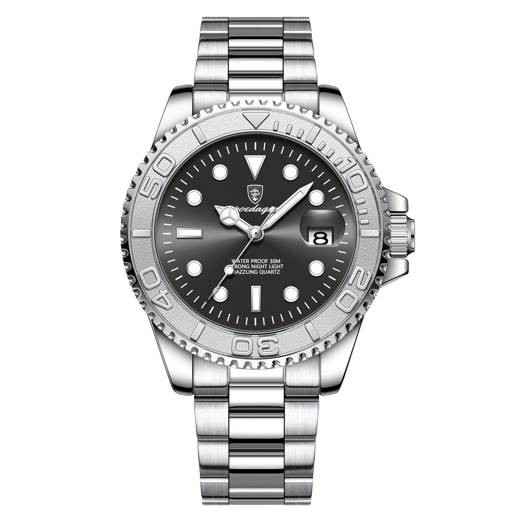 Swiss brand new waterproof luminous men's watch fashion quartz watch live foreign trade explosions a generation of hair