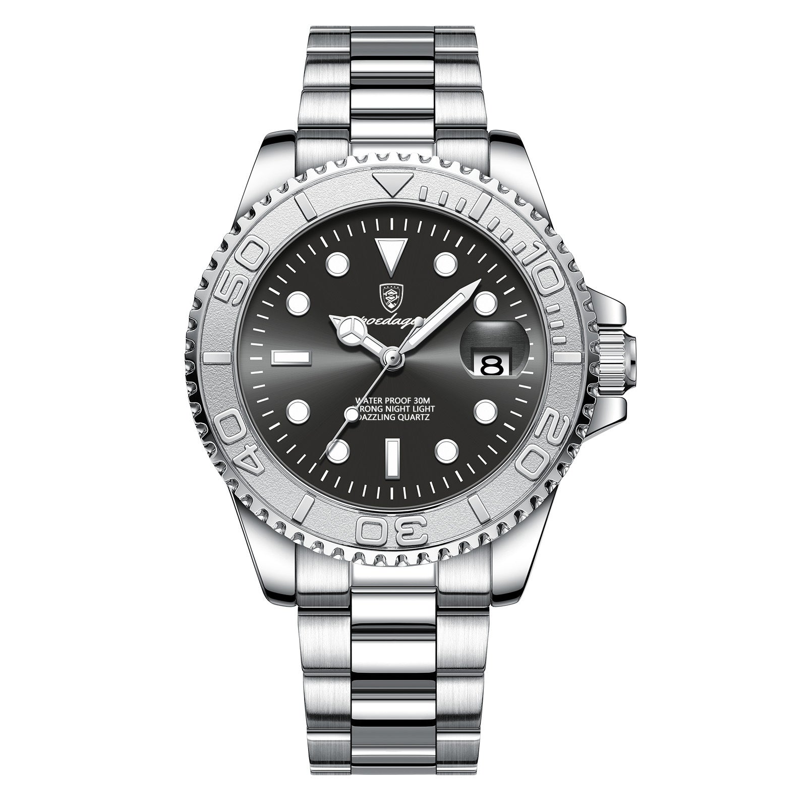 Swiss brand new waterproof luminous men's watch fashion quartz watch live foreign trade explosions a generation of hair