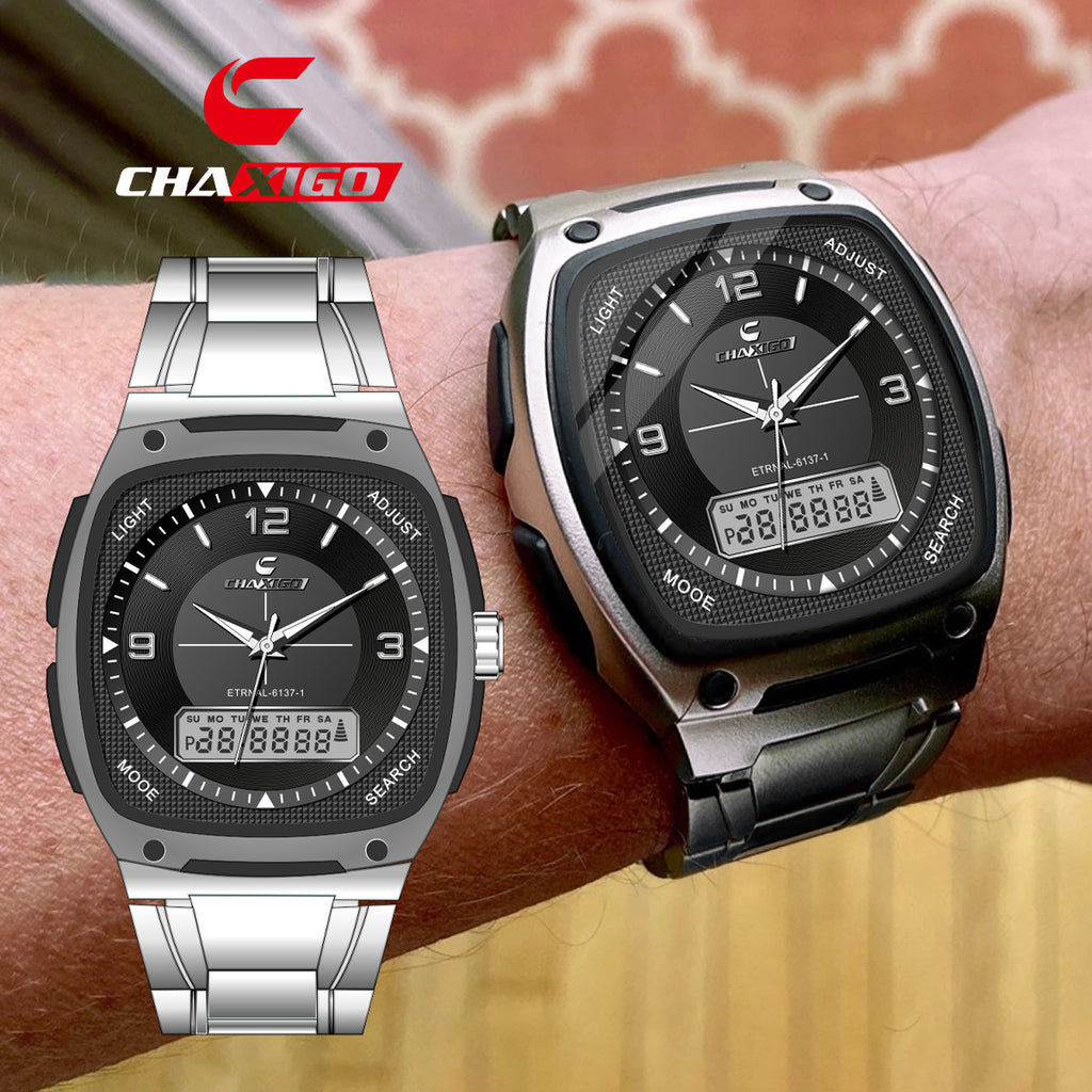 CHAXIGO fashion men's watch luminous waterproof alloy men's square electronic watch a generation of hair