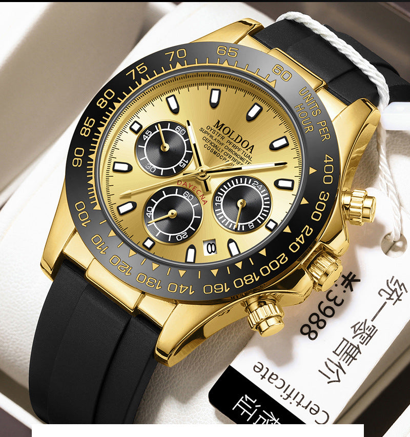 Foreign Trade Hot-Selling Daytona Men's Watch, Fully Automatic Watch, Luminous, Waterproof, Multi-Function Chronograph Watch, Men's Quartz Watch
