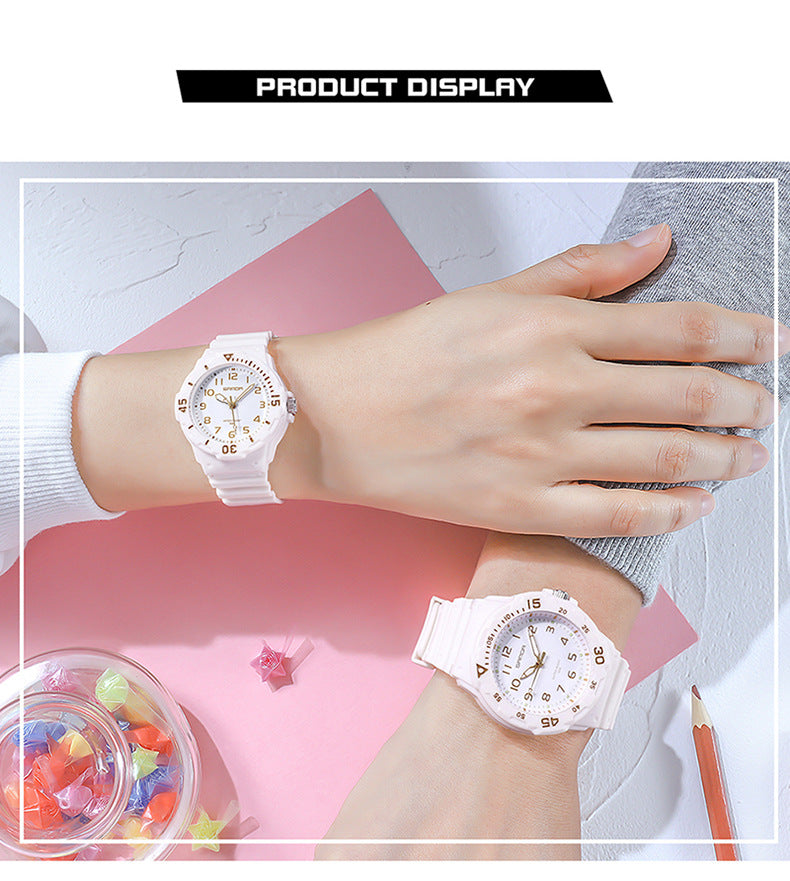 Sanda Watch Fashion All-match Small Fresh Men's and Women's Couple Watch Middle School Students' Simple Waterproof Luminous Quartz Watch