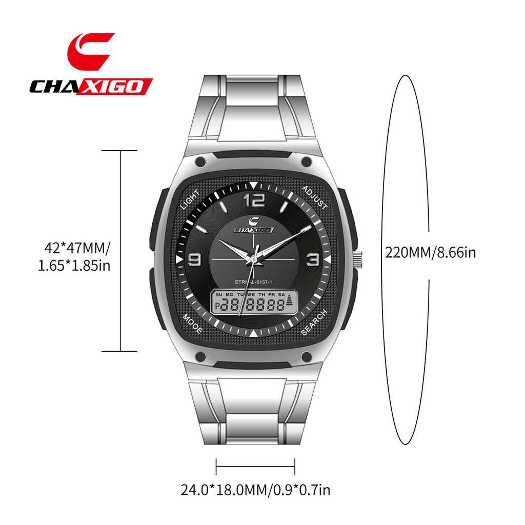 CHAXIGO fashion men's watch luminous waterproof alloy men's square electronic watch a generation of hair