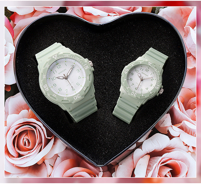 Sanda Watch Fashion All-match Small Fresh Men's and Women's Couple Watch Middle School Students' Simple Waterproof Luminous Quartz Watch