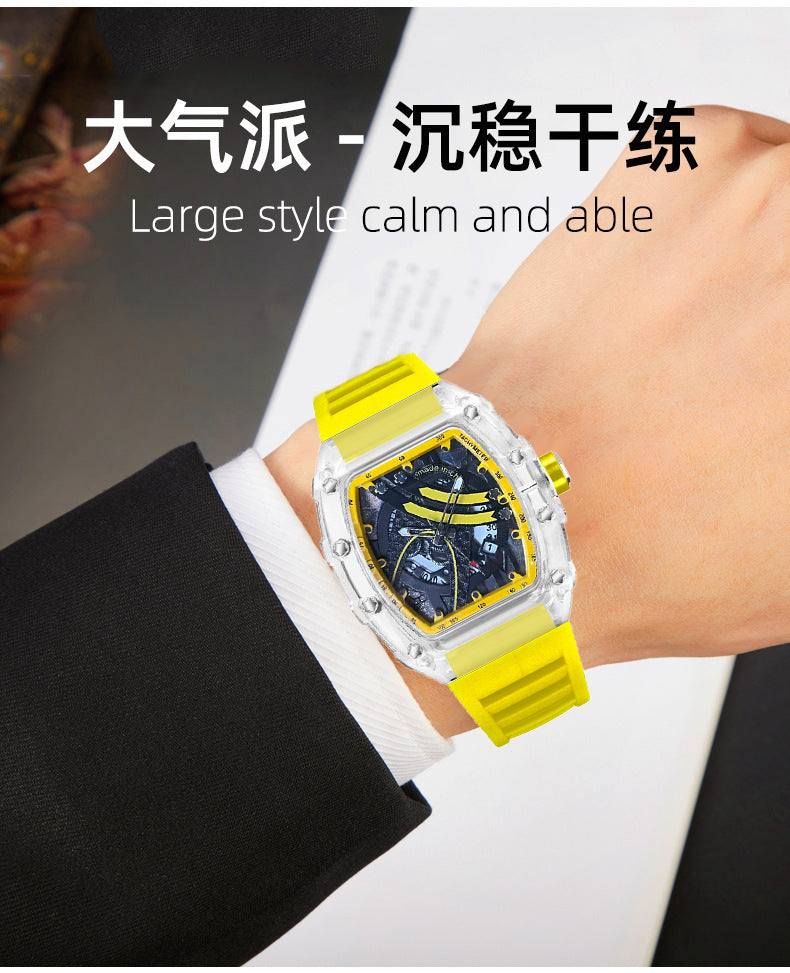Zido's New Richard Men's Gift Barrel-Shaped Casual Youth High-End Fashion Handsome Trendyy Watch