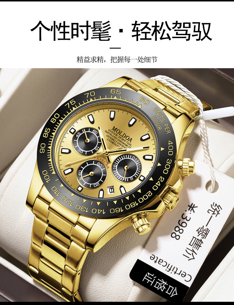 Foreign Trade Hot-Selling Daytona Men's Watch, Fully Automatic Watch, Luminous, Waterproof, Multi-Function Chronograph Watch, Men's Quartz Watch