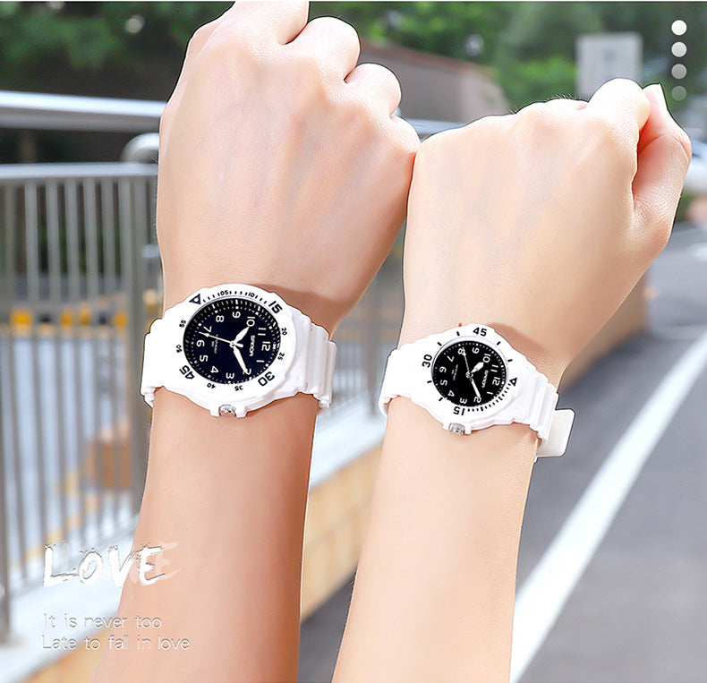 Sanda Watch Fashion All-match Small Fresh Men's and Women's Couple Watch Middle School Students' Simple Waterproof Luminous Quartz Watch