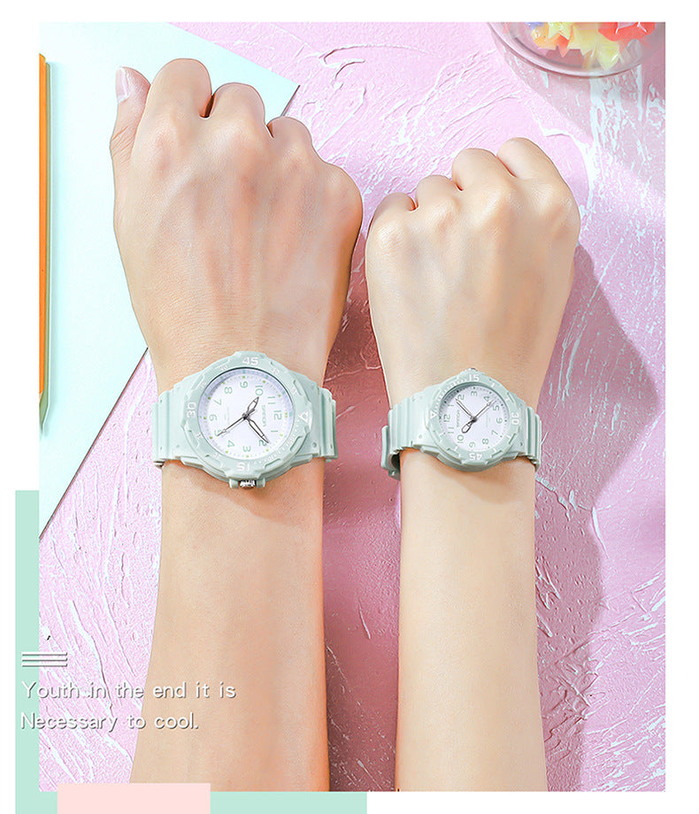 Sanda Watch Fashion All-match Small Fresh Men's and Women's Couple Watch Middle School Students' Simple Waterproof Luminous Quartz Watch