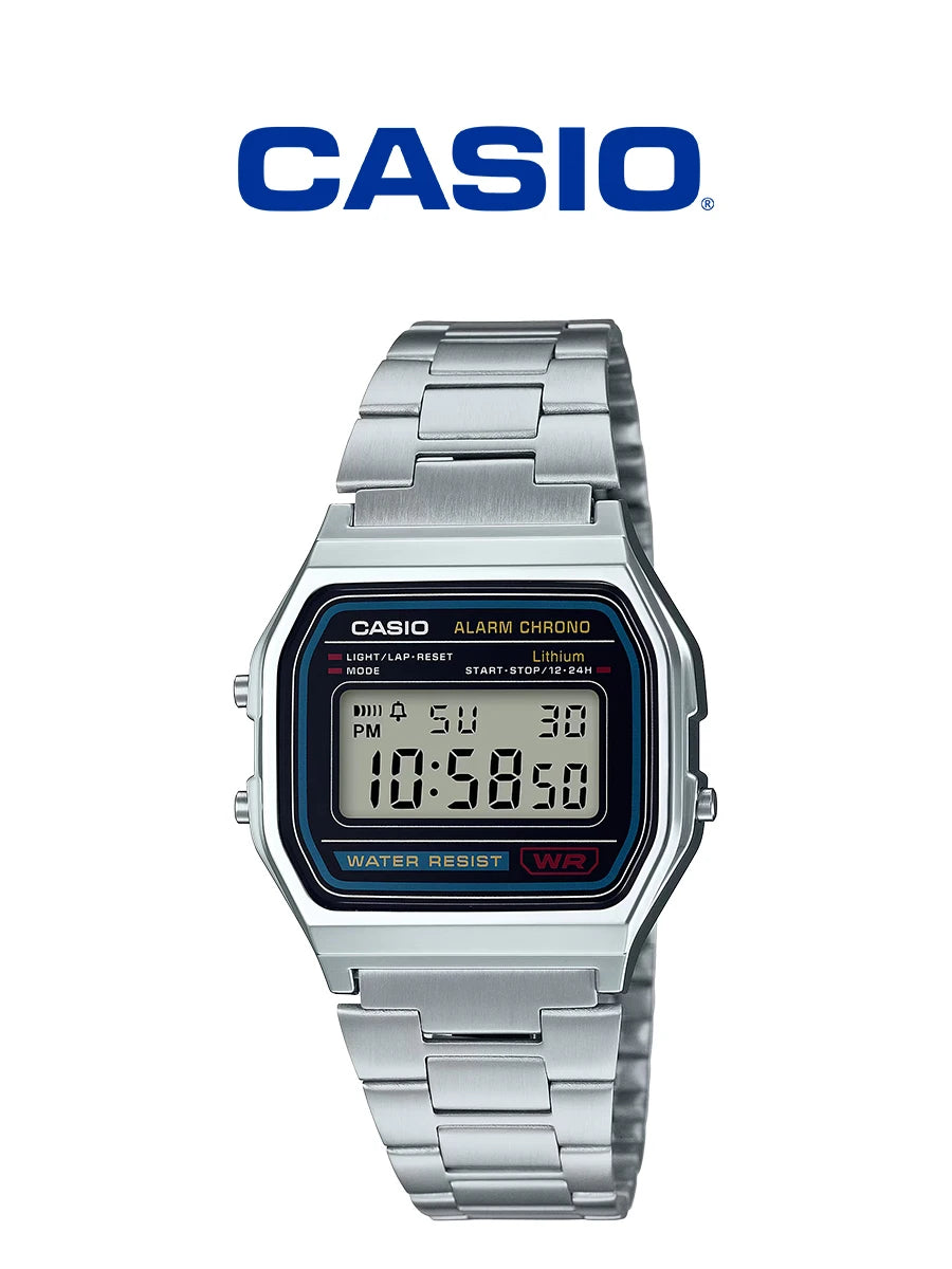 CASIO  Vintage Digital Watch Men Women Stainless Steel Band Waterproof Wristwatch Casual Daily Party Festival Birthday Gif