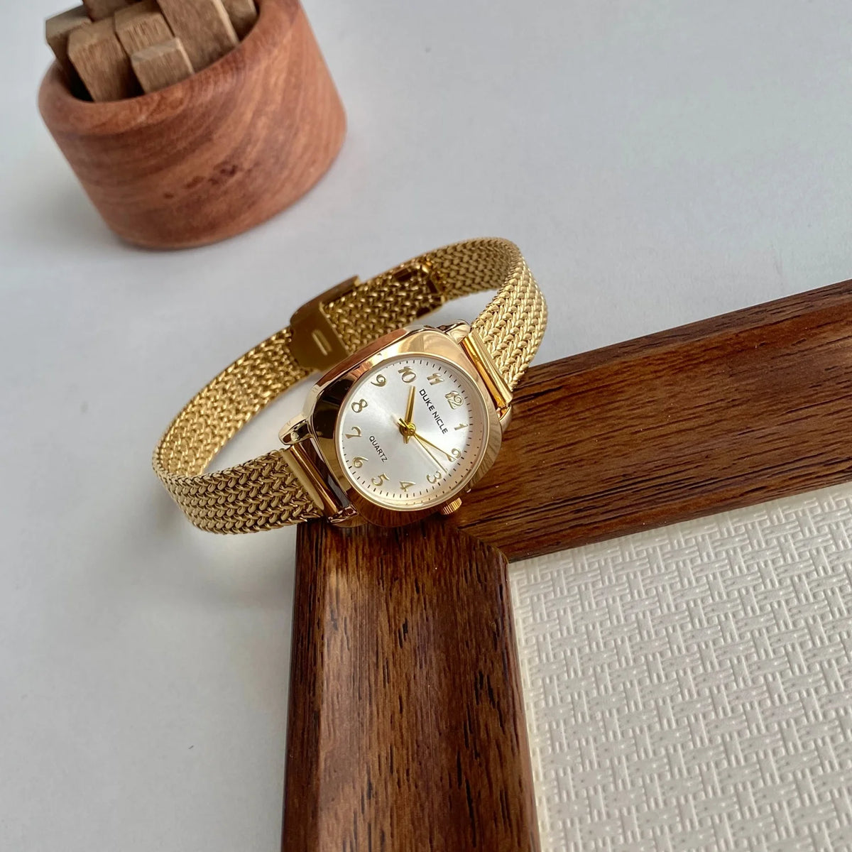Women’s Gold Steel Bracelet Quartz Watch – Dress Style