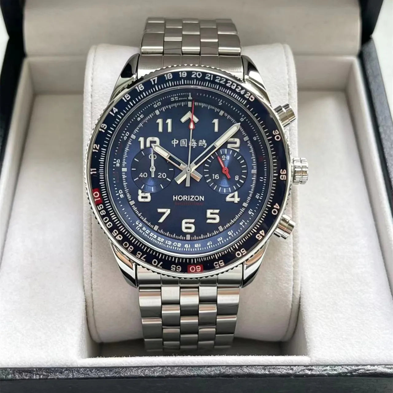 New Fashion Casual Men's Watch Luxury Business Multifunctional Chronograph Stainless Steel Waterproof Date Display Sports Watch