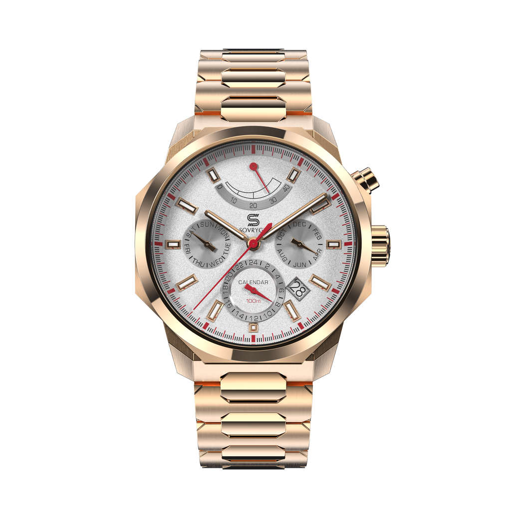 SOVRYGN Calendar Rose - White Watch-0