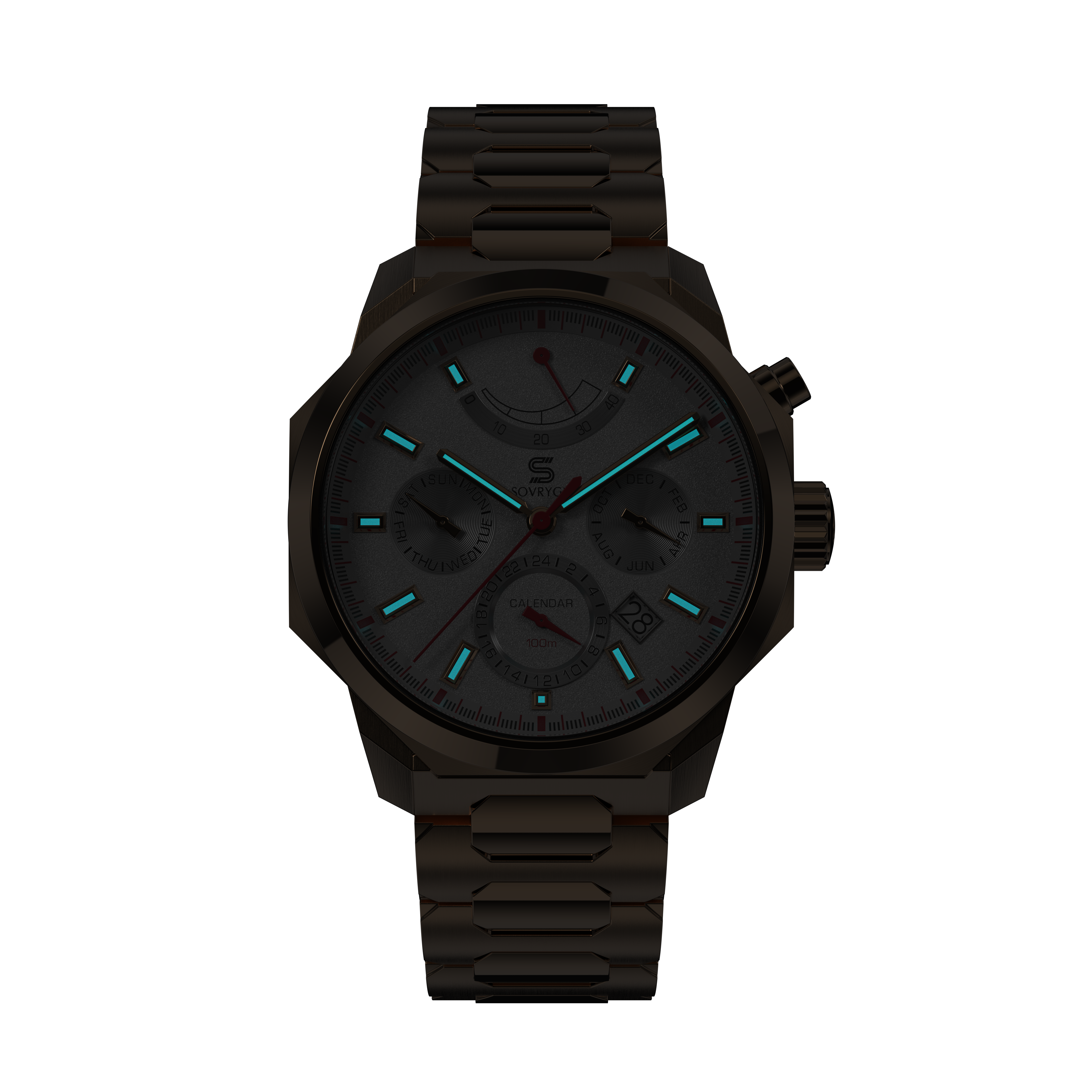 SOVRYGN Calendar Rose - White Watch-4