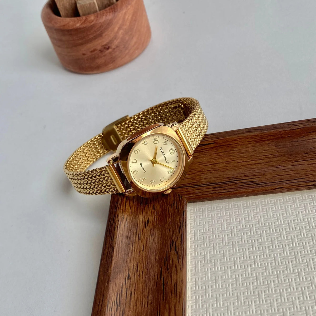Women’s Gold Steel Bracelet Quartz Watch – Dress Style